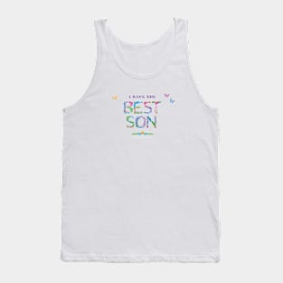 I have the best son - tropical word art Tank Top